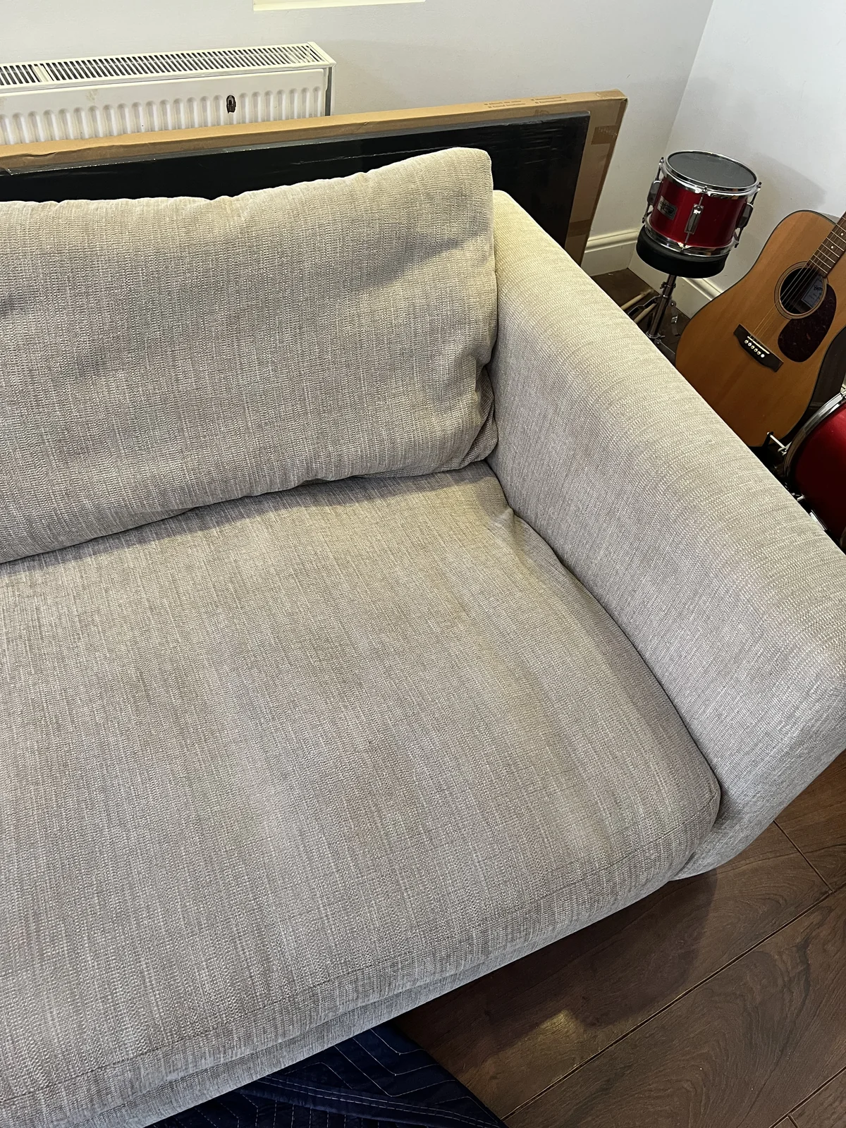 Sofa fabric looking cleaner and fresher after professional upholstery cleaning